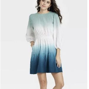 Universal Thread Women's Tie-Dye Long Sleeve Tiered Dress